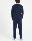 LUKE 6 Zipped cashmere hoodie navy blue