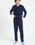 LUKE 7 Navy cashmere sweatpants