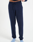 LUKE 7 Navy cashmere sweatpants