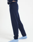 LUKE 7 Navy cashmere sweatpants