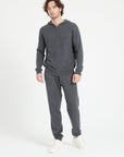 LUKE 7 Charcoal grey cashmere sweatpants