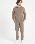 LUKE 7 Taupe cashmere sweatpants