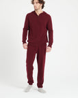 LUKE 7 Burgundy red cashmere sweatpants