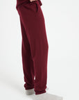 LUKE 7 Burgundy red cashmere sweatpants