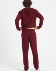 LUKE 7 Burgundy red cashmere sweatpants