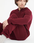 LUKE 7 Burgundy red cashmere sweatpants