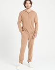 LUKE 7 Camel cashmere sweatpants camel