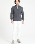 LUKE 8 Charcoal grey cashmere zip cardigan