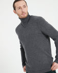 LUKE 9 Sleeveless cashmere cardigan in charcoal grey