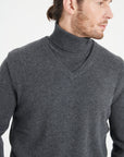 LUKE 9 Sleeveless cashmere cardigan in charcoal grey