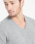 LUKE 11 V-neck cashmere sweater light grey