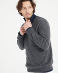 LUKE 11 V-neck cashmere sweater anthracite grey