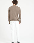 LUKE 11 V-neck cashmere sweater in taupe