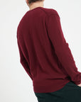 LUKE 11 V-neck cashmere sweater burgundy red