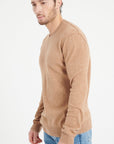 LUKE 12 Cashmere round-neck sweater camel