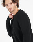 LUKE 14 4-thread cashmere round-neck sweater, black