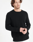 LUKE 14 4-thread cashmere round-neck sweater, black