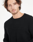 LUKE 14 4-thread cashmere round-neck sweater, black