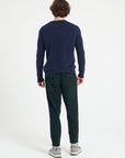 LUKE 14 4-thread cashmere round-neck sweater navy blue