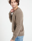 LUKE 14 4-thread cashmere round-neck sweater in taupe