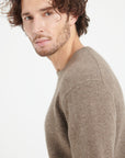 LUKE 14 4-thread cashmere round-neck sweater in taupe