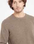 LUKE 14 4-thread cashmere round-neck sweater in taupe