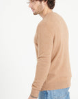 LUKE 14 Camel 4-thread cashmere round-neck sweater