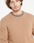 LUKE 14 Camel 4-thread cashmere round-neck sweater