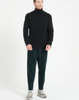 LUKE 15 4-thread cashmere turtleneck sweater, black