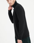 LUKE 15 4-thread cashmere turtleneck sweater, black