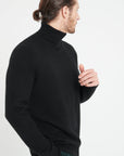 LUKE 15 4-thread cashmere turtleneck sweater, black