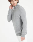 LUKE 15 4-thread cashmere turtleneck sweater light grey