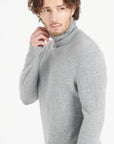 LUKE 15 4-thread cashmere turtleneck sweater light grey