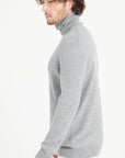 LUKE 15 4-thread cashmere turtleneck sweater light grey