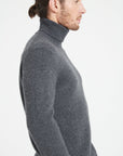 LUKE 15 4-thread cashmere turtleneck sweater charcoal grey