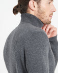 LUKE 15 4-thread cashmere turtleneck sweater charcoal grey