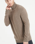 LUKE 15 4-thread cashmere turtleneck sweater in taupe