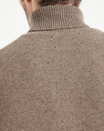 LUKE 15 4-thread cashmere turtleneck sweater in taupe