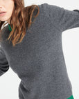 LILLY 1 Slim-fit cashmere round-neck sweater anthracite grey