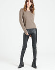 LILLY 1 Slim-fit cashmere round-neck sweater in taupe