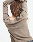 LILLY 1 Slim-fit cashmere round-neck sweater in taupe