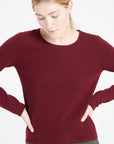 LILLY 1 Slim-fit cashmere round-neck sweater bordeaux red