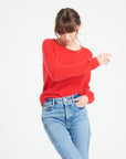 LILLY 1 Slim-fit cashmere round-neck sweater red