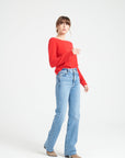 LILLY 1 Slim-fit cashmere round-neck sweater red