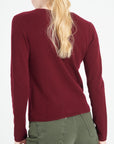 LILLY 1 Slim-fit cashmere round-neck sweater bordeaux red