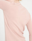 LILLY 2 V-neck cashmere sweater powder pink