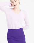 LILLY 2 V-neck cashmere sweater lilac