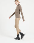 LILLY 3 Cashmere turtleneck sweater in taupe