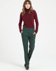 LILLY 3 Cashmere turtleneck sweater in burgundy red