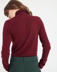 LILLY 3 Cashmere turtleneck sweater in burgundy red